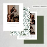 "Wild Leaf" - Save the Dates in Spearmint by Alethea and Ruth - Back of Card Options