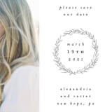 "Elegant Emblem" - Save the Dates in Dove by Everett Paper Goods - Detail