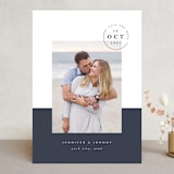 "Modern Passport" - Save the Dates in Navy by Robert and Stella - Front