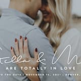 "totally in love" - Save the Dates in Cotton by Lori James - Detail