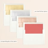 "totally in love" - Save the Dates in Cotton by Lori James - Envelope Liner Options