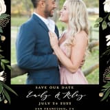 "Floral Canopy" - Save the Dates in Ivory by Susan Moyal - Detail