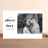 "Modern Simplicity" - Save the Dates in Monochrome by Hudson meet Rose - Front
