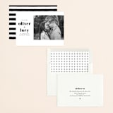 "Modern Simplicity" - Save the Dates in Monochrome by Hudson meet Rose - Assembled