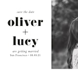 "Modern Simplicity" - Save the Dates in Monochrome by Hudson meet Rose - Detail