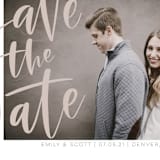 "Simple Love" - Save the Dates in Tan by Alicia Schultz - Detail