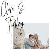 "Modern Names" - Save the Dates in Jet Black by Maria Hilas-Louie - Detail