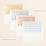 "Emilie" - Save the Dates in Blush by Karen Schipper - Envelope Liner Options