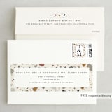 "Terrazzo" - Save the Dates in stone by Amy Payne - FREE Recipient Addressing