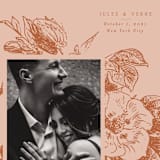 "Vintage Romance" - Save the Dates in Peach by Nazia Hyder - Detail
