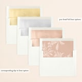 "Vintage Romance" - Save the Dates in Peach by Nazia Hyder - Envelope Liner Options