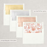 "Because Cake" - Save the Dates in Cayenne by Erin L. Wilson - Envelope Liner Options
