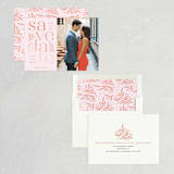 "Sunset ombre" - Save the Dates in Blush by Creo Study - Assembled