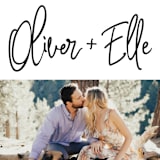 "Whimsical Script" - Save the Dates in Onyx by Christie Garcia - Detail