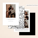 "City Love" - Save the Dates in Snow by John Paul - Back of Card Options