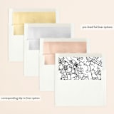 "City Love" - Save the Dates in Snow by John Paul - Envelope Liner Options
