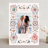 "Boho Bright" - Save the Dates in Pomegranate by Morgan Ramberg - Front