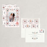 "Boho Bright" - Save the Dates in Pomegranate by Morgan Ramberg - Assembled