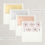 "Boho Bright" - Save the Dates in Pomegranate by Morgan Ramberg - Envelope Liner Options