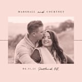 "Monochromatic" - Save the Dates in Blush by Emily Sabol Goss - Detail