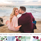 "Garden Frame" - Save the Dates in Berry by Holly Whitcomb - Detail