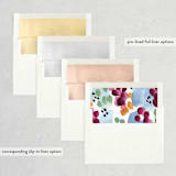"Garden Frame" - Save the Dates in Berry by Holly Whitcomb - Envelope Liner Options