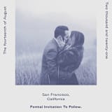 "Flyer" - Save the Dates in Navy by Jack Knoebber - Detail