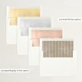 "Kindred" - Save the Dates in Nutmeg by Melissa Egan of Pistols - Envelope Liner Options