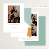 "Modern Shapes" - Save the Dates in Sea Glass by Morgan Kendall - Back of Card Options
