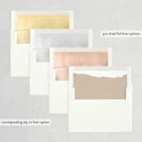 "Framed Corner" - Save the Dates in Kraft by ASQ Studio - Envelope Liner Options