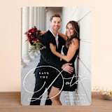 "Hold On" - Save the Dates in Linen by Carolyn MacLaren - Front