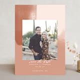 "Minimalist Abstract Sunset" - Save the Dates in Terracotta by Stephanie Given - Front