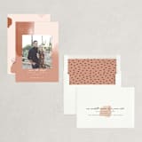 "Minimalist Abstract Sunset" - Save the Dates in Terracotta by Stephanie Given - Assembled