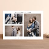 "Triple Photo Save the Date" - Save the Dates in Cotton by Ilze Lucero - Front