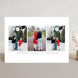 "Triptych" - Save the Dates in Linen by Erin Deegan - Front