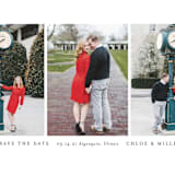 "Triptych" - Save the Dates in Linen by Erin Deegan - Detail