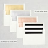 "Triple Take" - Save the Dates in Pearl by Hooray Creative - Envelope Liner Options