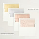 "Balance" - Save the Dates in Peach by Chandler Lettin - Envelope Liner Options