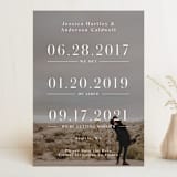 "Timing" - Save the Dates in Ivory by Megan Cash - Front