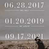"Timing" - Save the Dates in Ivory by Megan Cash - Detail