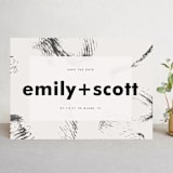 "Brush Strokes" - Save the Dates in Onyx by Joyce Pinheiro - Front