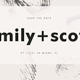 "Brush Strokes" - Save the Dates in Onyx by Joyce Pinheiro - Detail