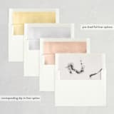 "Brush Strokes" - Save the Dates in Onyx by Joyce Pinheiro - Envelope Liner Options