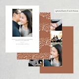 "Bold" - Save the Dates in Terracotta by Blustery August - Back of Card Options