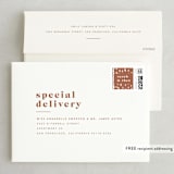 "Bold" - Save the Dates in Terracotta by Blustery August - FREE Recipient Addressing