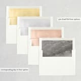"Drop Frame" - Save the Dates in Tuxedo by Grace Kreinbrink - Envelope Liner Options