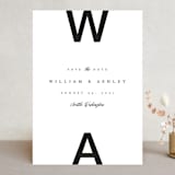"Initially Bold" - Save the Dates in Black Tie by Karidy Walker - Front