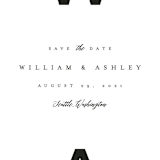 "Initially Bold" - Save the Dates in Black Tie by Karidy Walker - Detail