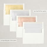 "Initially Bold" - Save the Dates in Black Tie by Karidy Walker - Envelope Liner Options