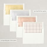 "Booked" - Save the Dates in Ink by Mere Paper - Envelope Liner Options